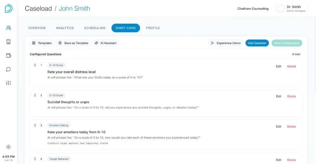 Analytics dashboard